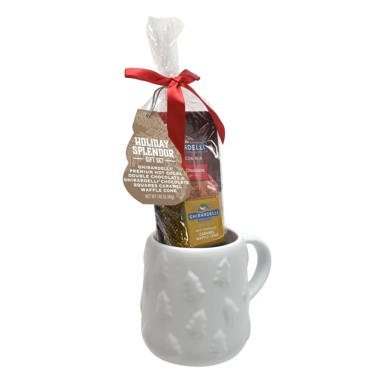 Ghirardelli Hot Cocoa and Chocolate Tree Mug Holiday Gift Set, 1.42oz | Walmart (US)