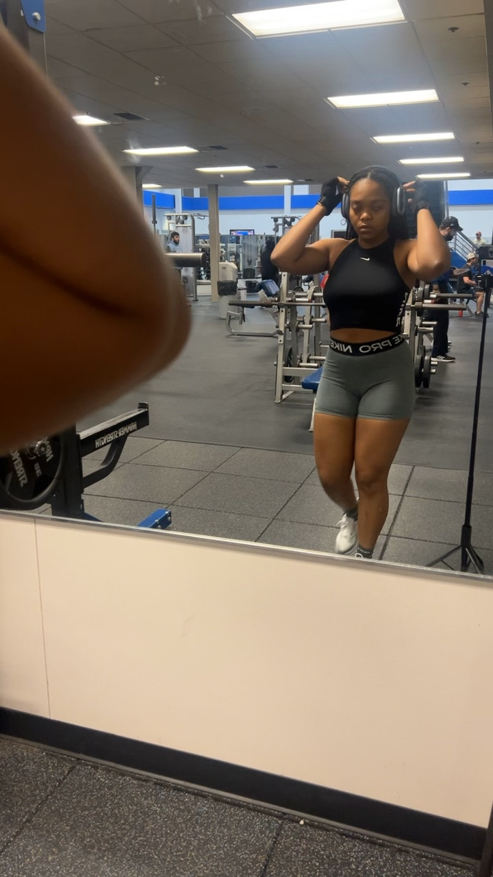 Workout outfit inspiration. Stylish and affordable fits. 
My Particular tank isn’t available anymore but I tagged the exact design but a different print on it #nike #walmart 

#LTKfitness #LTKVideo #LTKMostLoved
