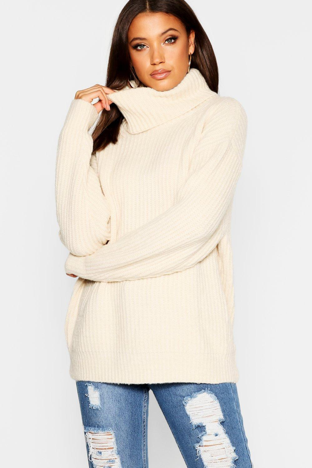 Tall Oversized Roll Neck Jumper | Boohoo.com (US & CA)