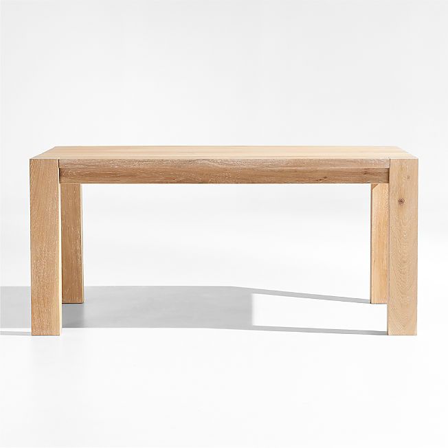 Terra 65" Natural White Oak Solid Wood Dining Table + Reviews | Crate & Barrel | Crate & Barrel