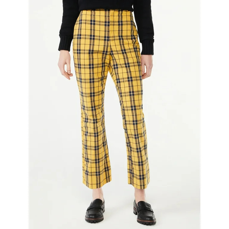 Free Assembly Women's Crop Kick Flare Trousers | Walmart (US)