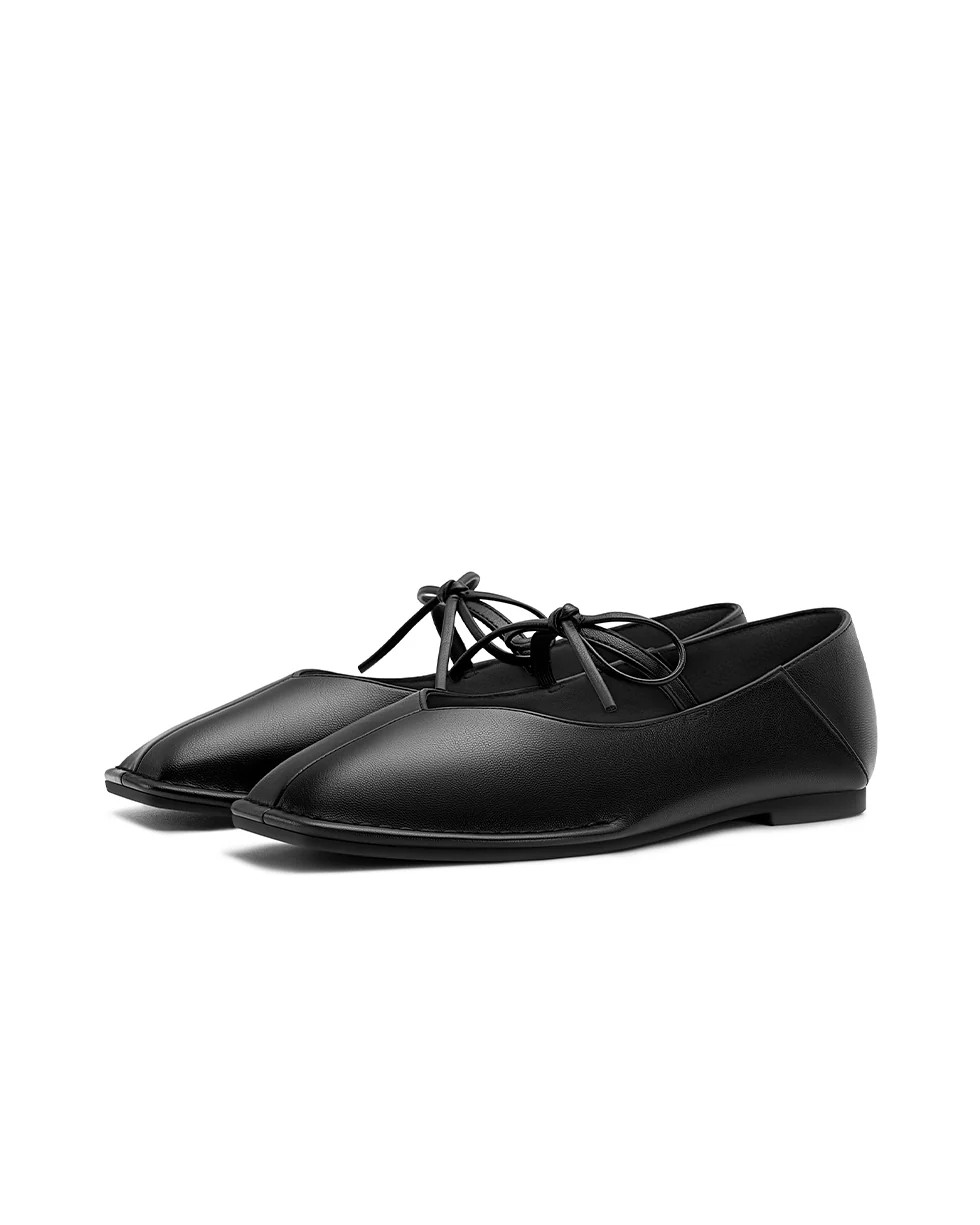 Mellow | Square Toe Mary Jane Flats (PU) | Fitory Footwear US