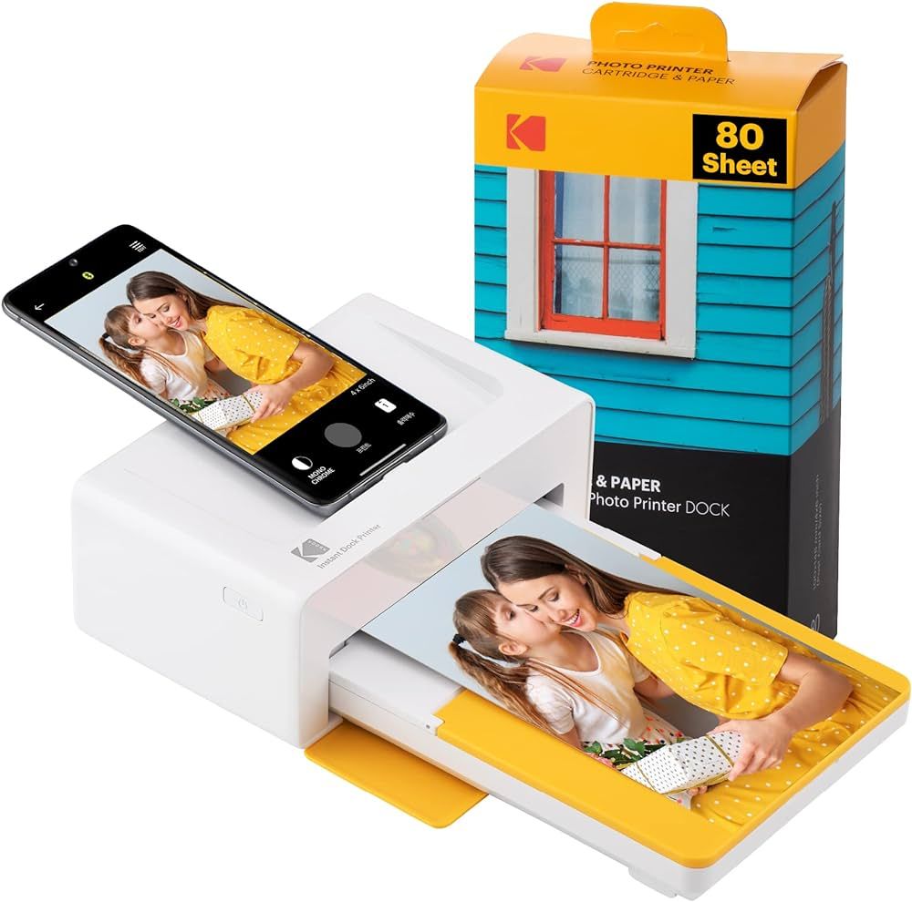 KODAK Dock Plus 4PASS Instant Photo Printer (4x6 inches) + 90 Sheets Bundle (10 Initial Sheets + ... | Amazon (US)