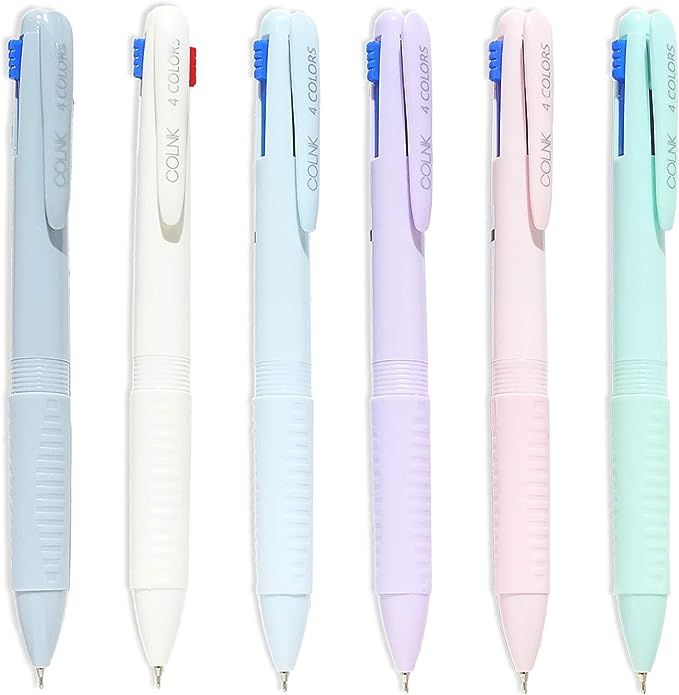 COLNK Multicolor Ballpoint Pen 0.5, 4-in-1 Colored Pens Fine Point,Ballpoint Gift Pens for Planne... | Amazon (US)