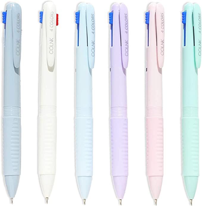 COLNK Multicolor Ballpoint Pen 0.5, 4-in-1 Colored Pens Fine Point,Ballpoint Gift Pens for Planne... | Amazon (US)