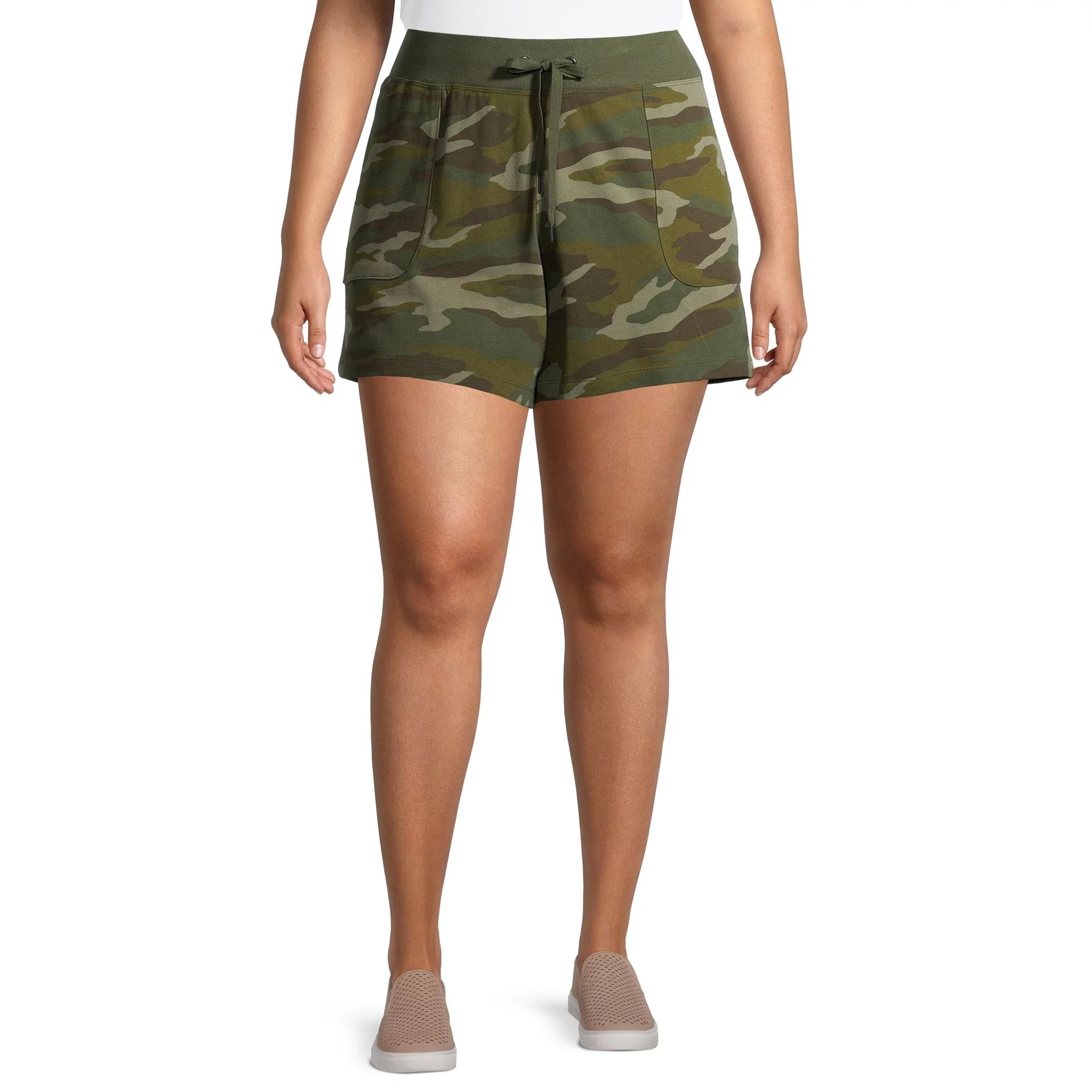 Terra & Sky Women's Plus Size Knit Shorts | Walmart (US)