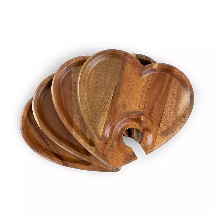 Heart Appetizer Plates with Wine Glass Holders | Kirklands