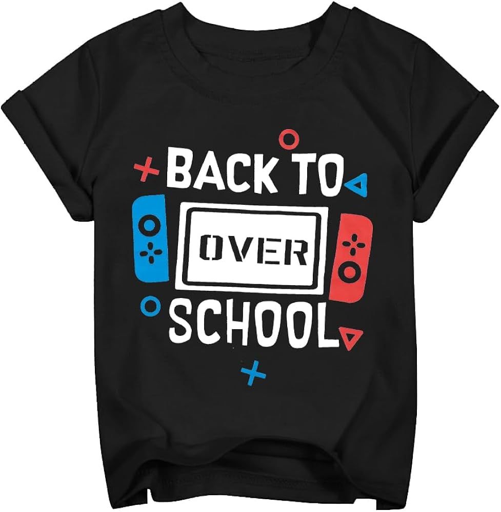 BANGELY First Day of Kindergarten Shirt Boys Girls Funny Game Over Back to School T-Shirt Prescho... | Amazon (US)