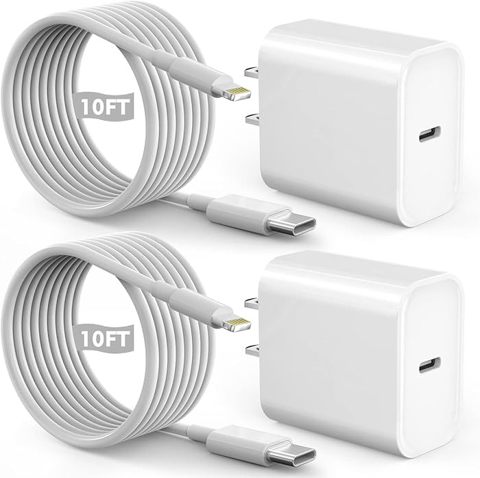 Fast iPhone Charger, Quick 10Foot USBC Wall Charger Phone Charge 2Pack PD USB C Fast Charge Block... | Amazon (US)