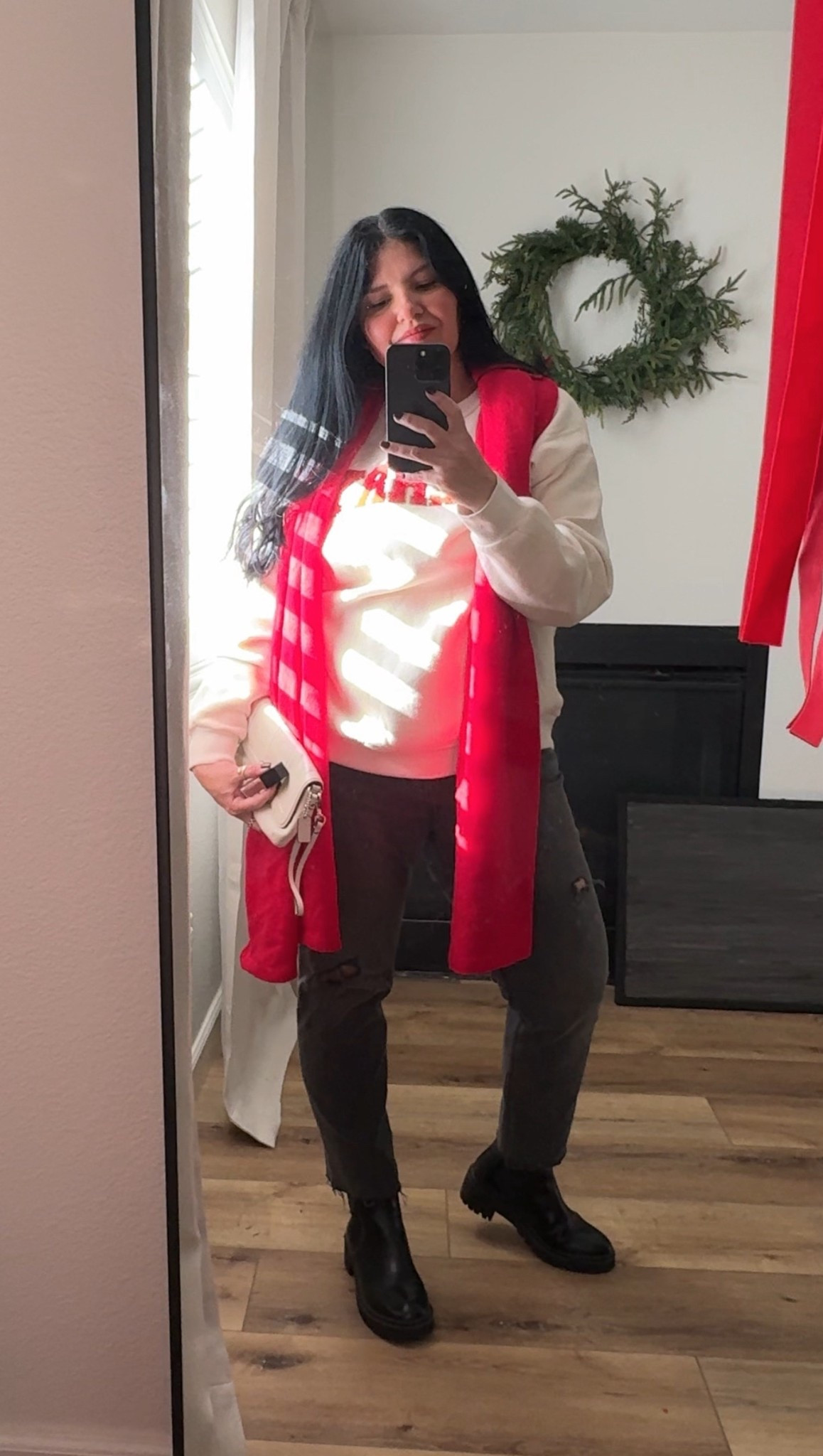 Large in the sweater, the pants are old but links similar  below

#LTKootd #LTKSaleAlert #LTKHoliday