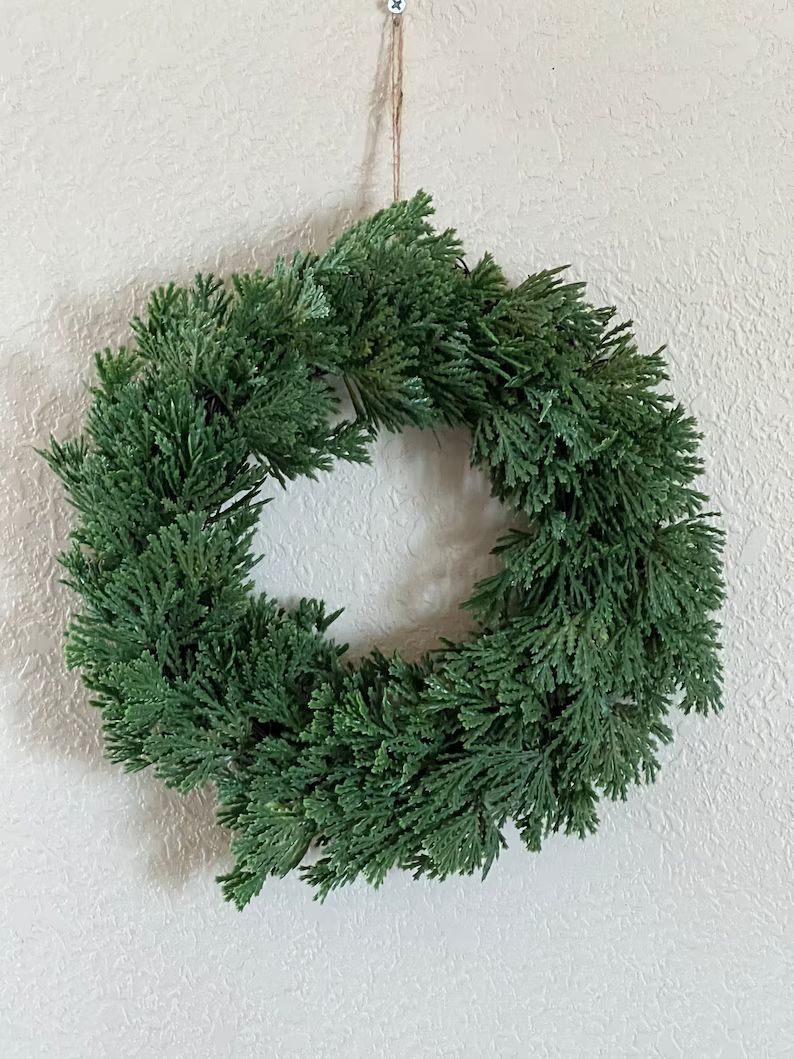 Mini Wreath Christmas Decor Cedar Wreath Holiday Decor - Etsy | Etsy (US)