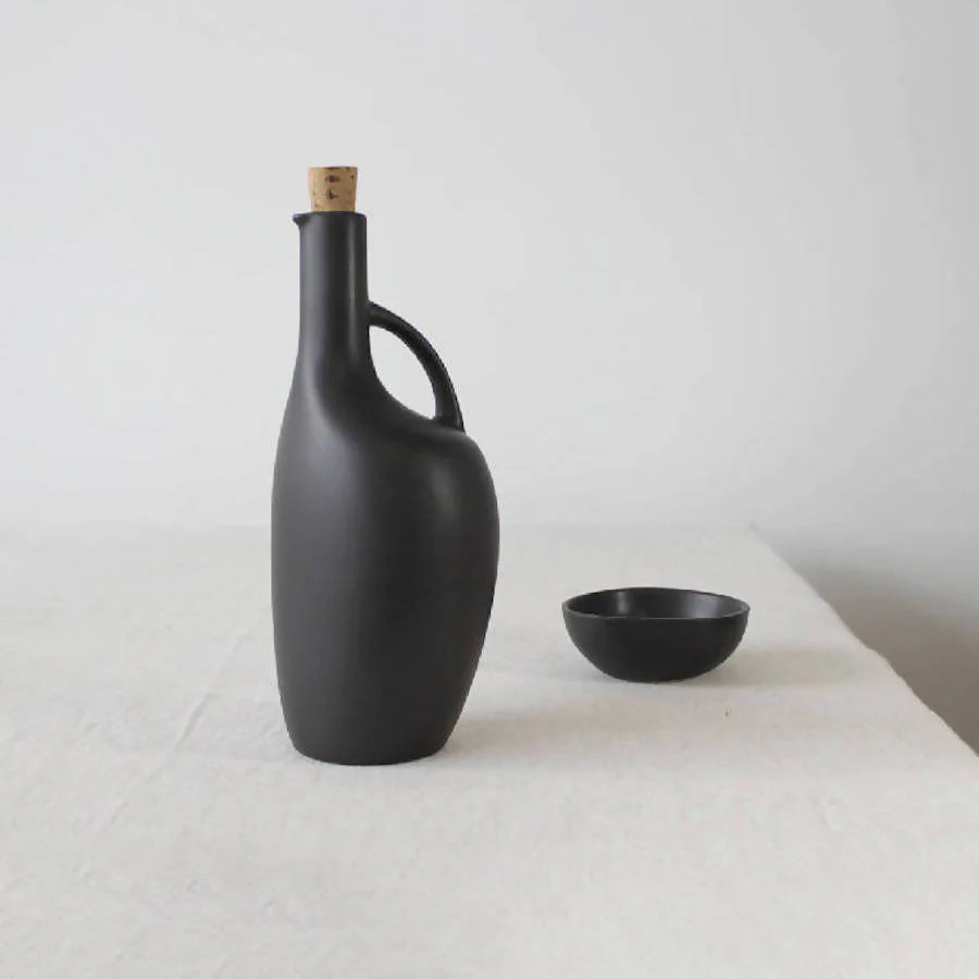 Stoneware Olive Oil Bottle | Canard 34oz | Jones & Daughters