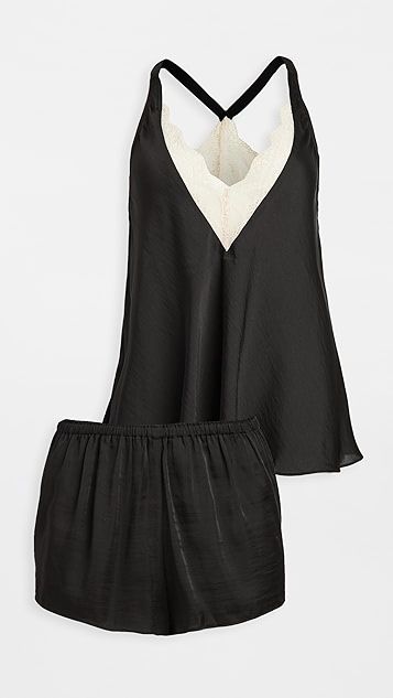 Sestina Silky Island Cami Short Set with Lace | Shopbop