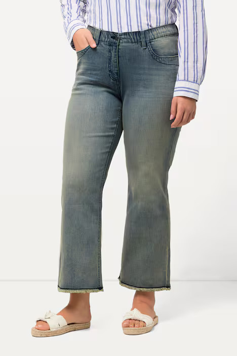 Fringed Hem Mary Jeans | Ulla Popken - US & CA