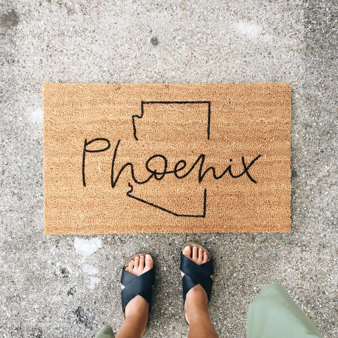 City  State Welcome Mat  Hand Painted Custom Doormat  Cute - Etsy | Etsy (US)