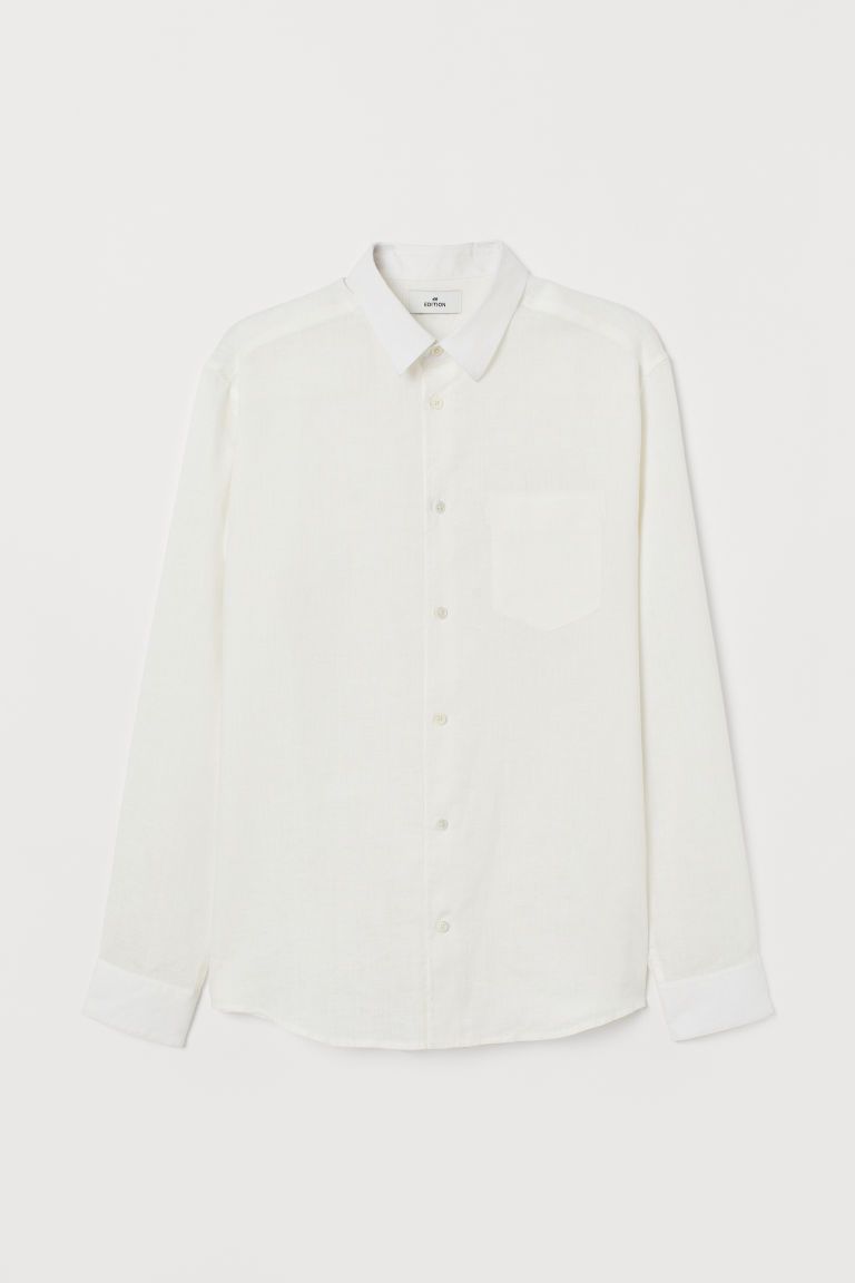 H & M - Linen Shirt - White | H&M (US + CA)