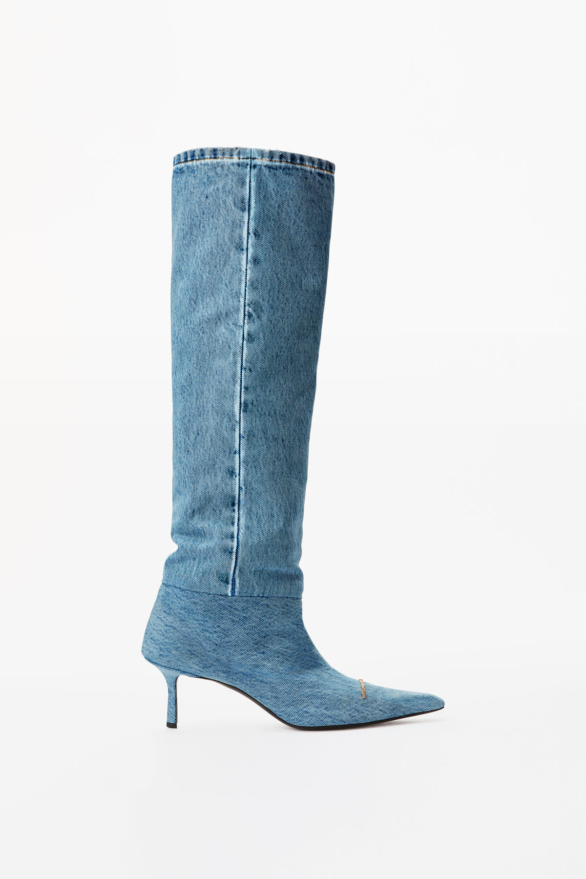 VIOLA 65mm SLOUCH BOOT IN WASHED DENIM | Alexander Wang