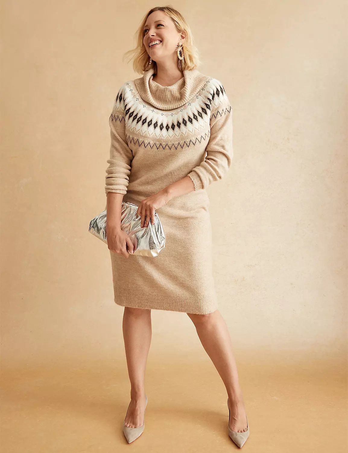 Lurex Fair Isle Sweater Dress | LaneBryant | Lane Bryant (US)