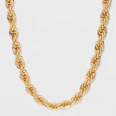 SUGARFIX by BaubleBar Braided Link Chain Statement Necklace - Gold | Target