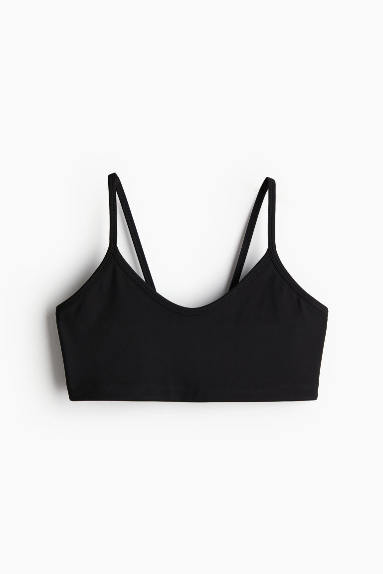 H & M - Light Support Sports bra in DryMove - Black | H&M (UK, MY, IN, SG, PH, TW, HK)