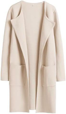 ANRABESS Womens Cardigan Sweater Open Front Knit Long Coatigan Dressy Casual Jacket Coat 2025 Fal... | Amazon (US)