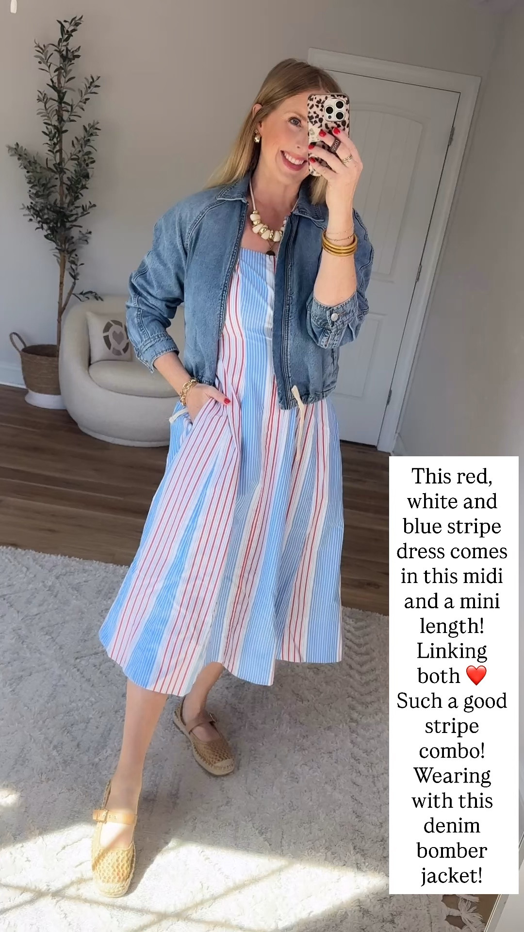 Red white and blue striped midi dress from Walmart!

#LTKgrwm #LTKmomlife #LTKootd
