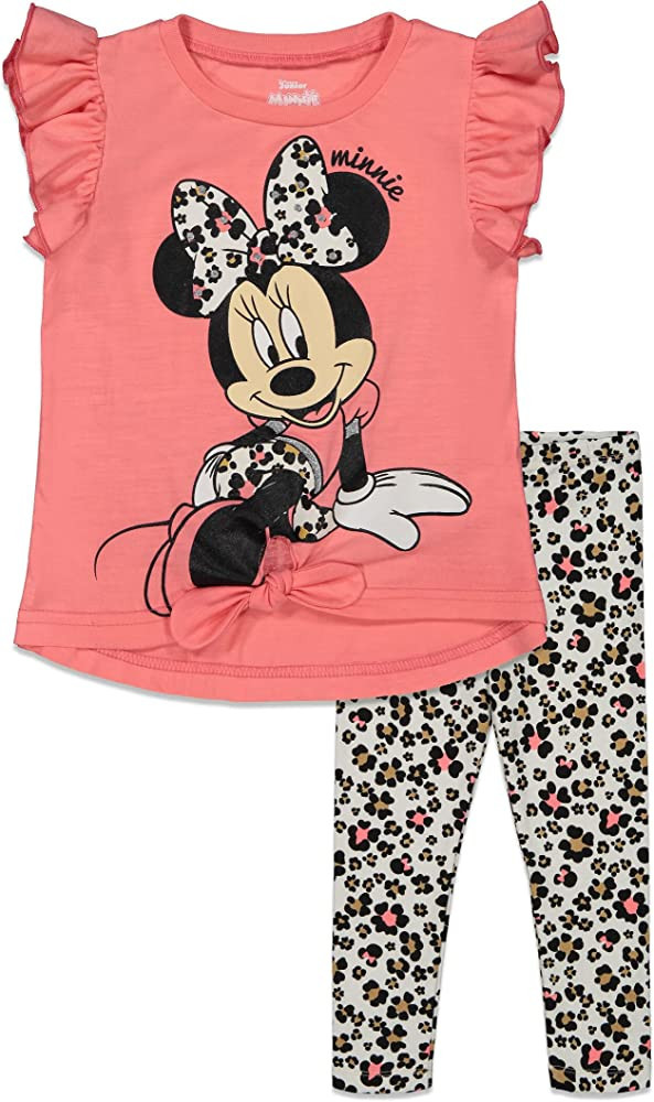 Disney Minnie Mouse T-Shirt Dress and Leggings Outfit Set Infant to Big Kid | Amazon (US)