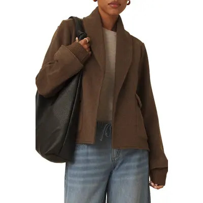Splendid Crop Icon Coat in Truffle Brown at Nordstrom, Size Medium | Nordstrom
