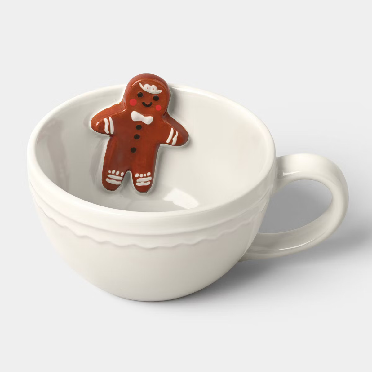 13 fl oz Christmas Stoneware Gingerbread Peek-a-boo Mug - Wondershop™ | Target