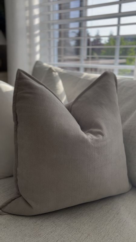 The BEST most luxurious pillow covers. Subtle texture, thick, soft, with gold heart zippers. Plus so affordable! This is the beige ❤️ 
Pro tip: use 22” inserts with 20” covers for a fuller look (feather or down pillows for a karate chop)

#LTKfindsunder50 #LTKhome #LTKfamily