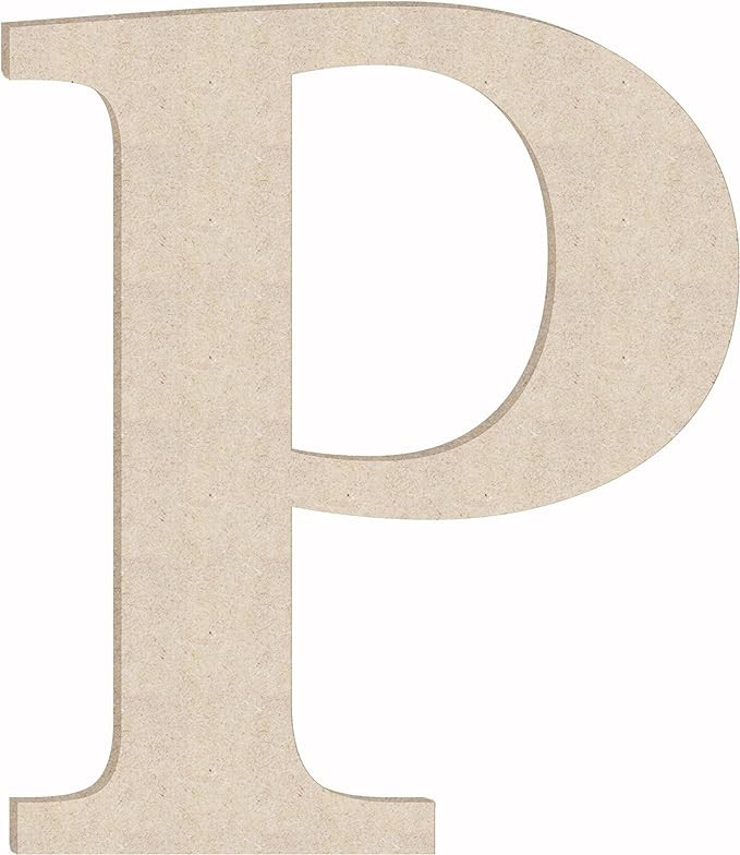 Unfinished Wooden Letters 18 Inch Monogram P Craft, Blank Wood Times Letter Paintable Alphabet, A... | Amazon (US)