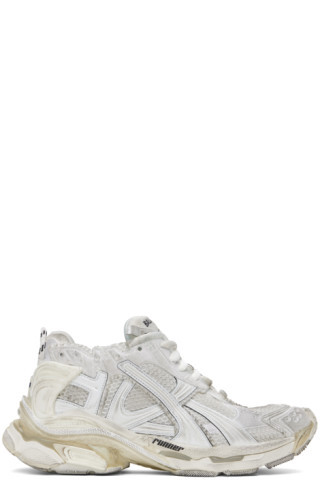 Balenciaga - White Runner Sneakers | SSENSE