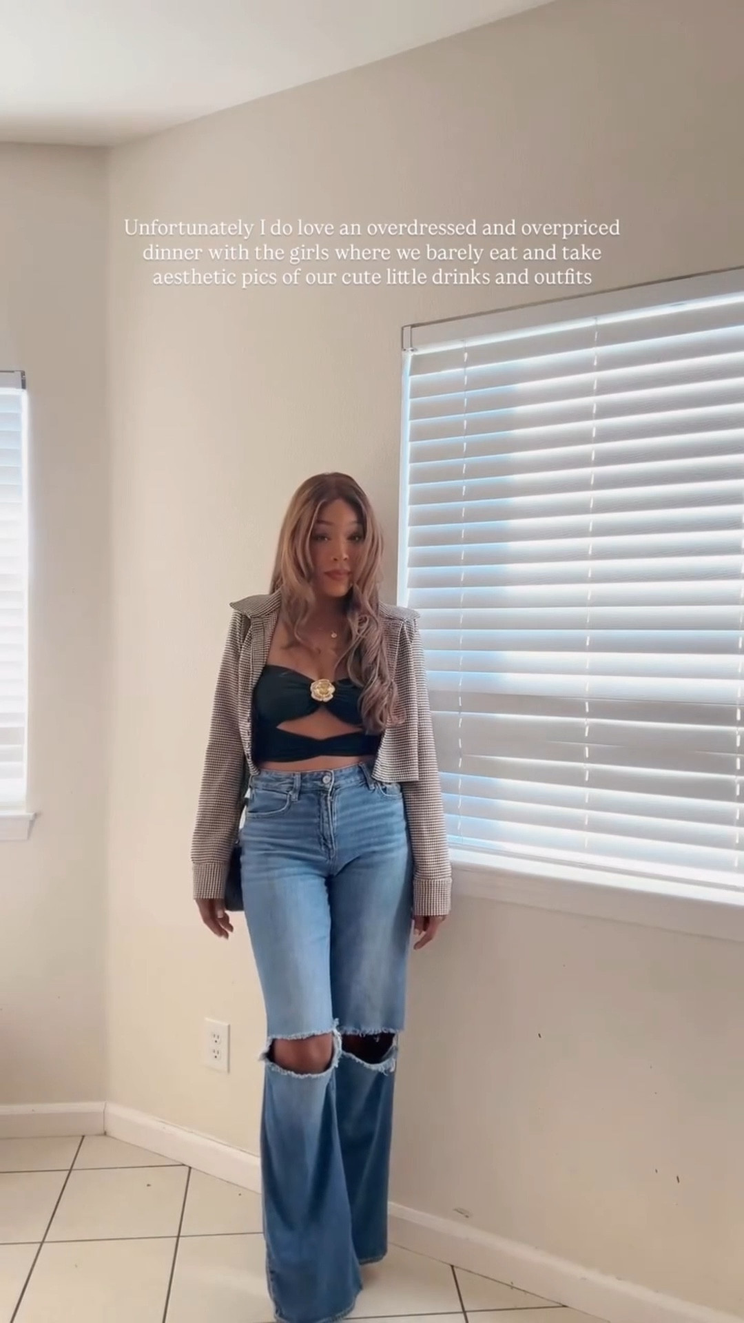 The girls that get it get it 😌🫶🏽🥂

Girl math is thrifting part of your outfit so you can rationalize shopping and dinner with your girls later. ✨ Speaking of thrifted, I thrifted this @zara jacket from @savers_thrift for $7 and then paired it with a fun tube top, some more casual jeans, and simple heels. 

Tag a friend you want to thrift; then grab girl dinner and drinks with. 

*Adding links right now 🤍

#momswithstyle #californiamom #momlifeunfiltered #stylereels #stylereel #ltkfashion #grwmreel #girlhood #datenightideas #nightouttfit #unfortunately #girldinner #thriftedfinds #thriftedthis #thriftingcommunity #savers