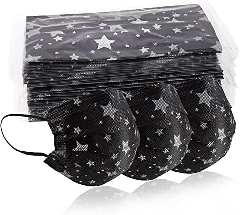 SOOQOO 50 Pack Disposable Printed Face Mask, 3 Ply Mask with Elastic Ear Loop,Individually Packaged | Amazon (US)
