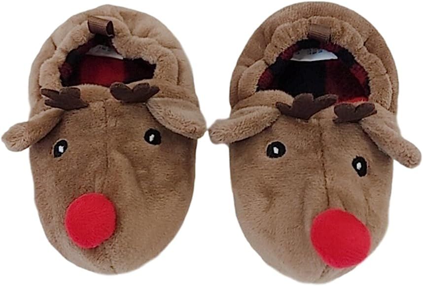 Infant & Toddler Boys Rudolph The Red Nosed Reindeer Baby Slippers | Amazon (US)