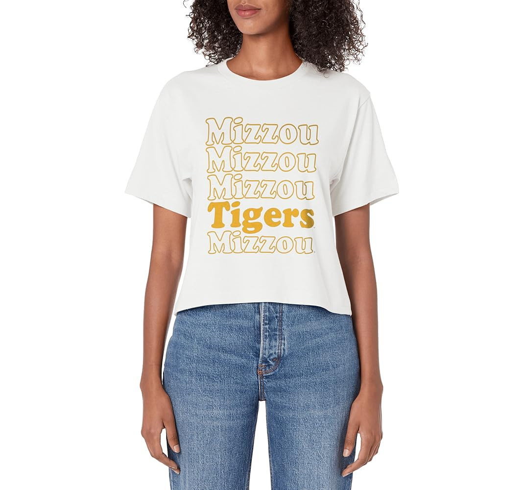 University of Missouri Mizzou Tigers Stacked Spirit Women's Crop Top | Amazon (US)