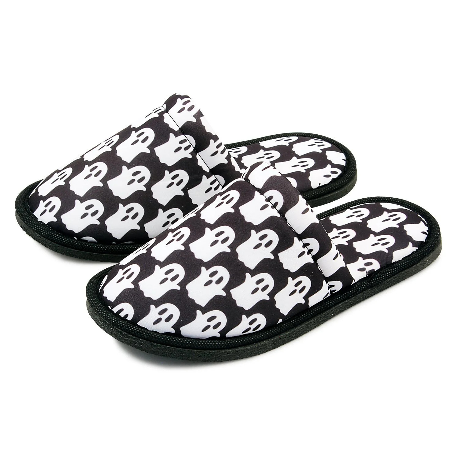 Chochili Women Ghost Home Slippers Black White Lightweight Silent Walk Size 7 to 8 | Walmart (US)