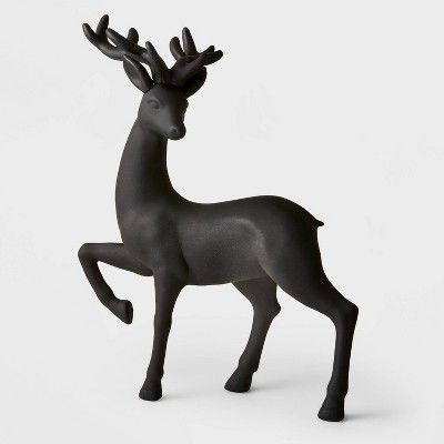 18.75" Plastic Deer Decorative Christmas Figurine Black - Wondershop™ | Target