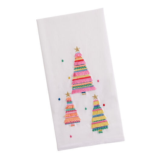 Multicolor Rainbow Holiday Tree Kitchen Towel by World Market | World Market