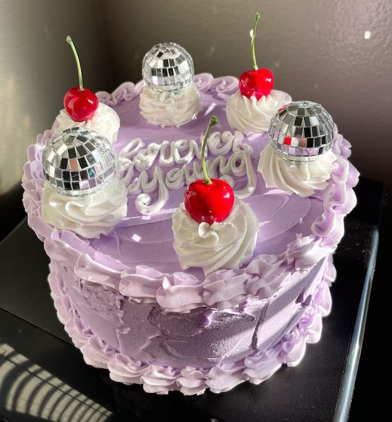 Disco Ball Buttercream Fake Cake - Etsy | Etsy (US)