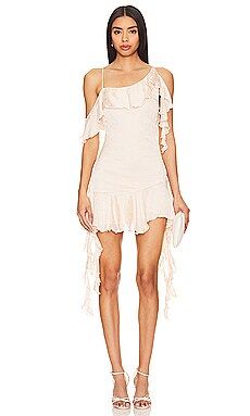 NBD Angus Mini Dress in Champagne Butterfly from Revolve.com | Revolve Clothing (Global)