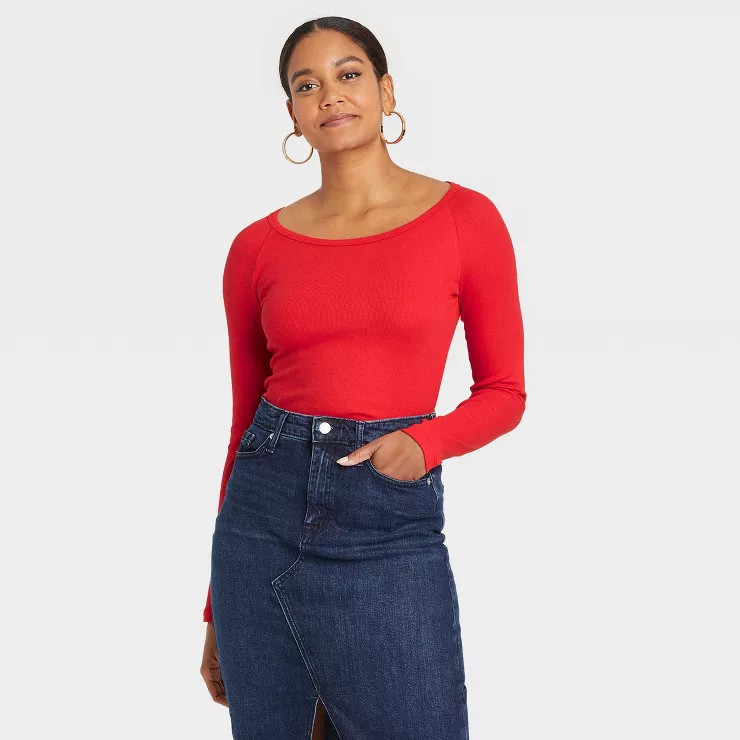 Women's Ribbed Bodysuit - A New Day™ | Target