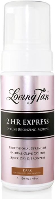 Loving Tan 2 HR Express Self Tanning Mousse, Dark - Streak Free, Natural, Professional Quality - ... | Amazon (US)