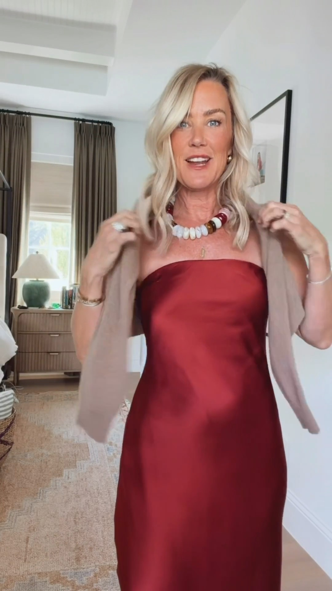 Quince washable silk strapless dresses are currently my new favorite obsession for evening looks! Trying to decide which color to pack for my big trip! Which one is your fave? @quince #quincepartner

Dress: xs
Cardigan: small

#LTKootd #LTKOver40 #LTKSeasonal
