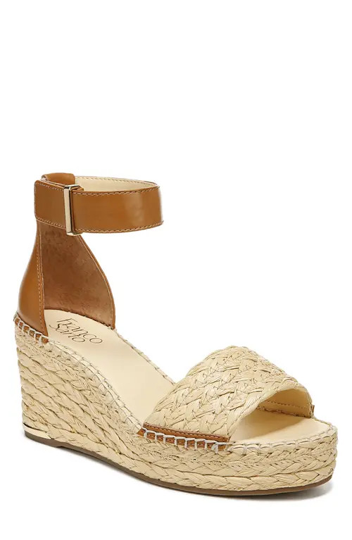 Franco Sarto Clemens Espadrille Platform Wedge Sandal in Natural at Nordstrom, Size 9 | Nordstrom