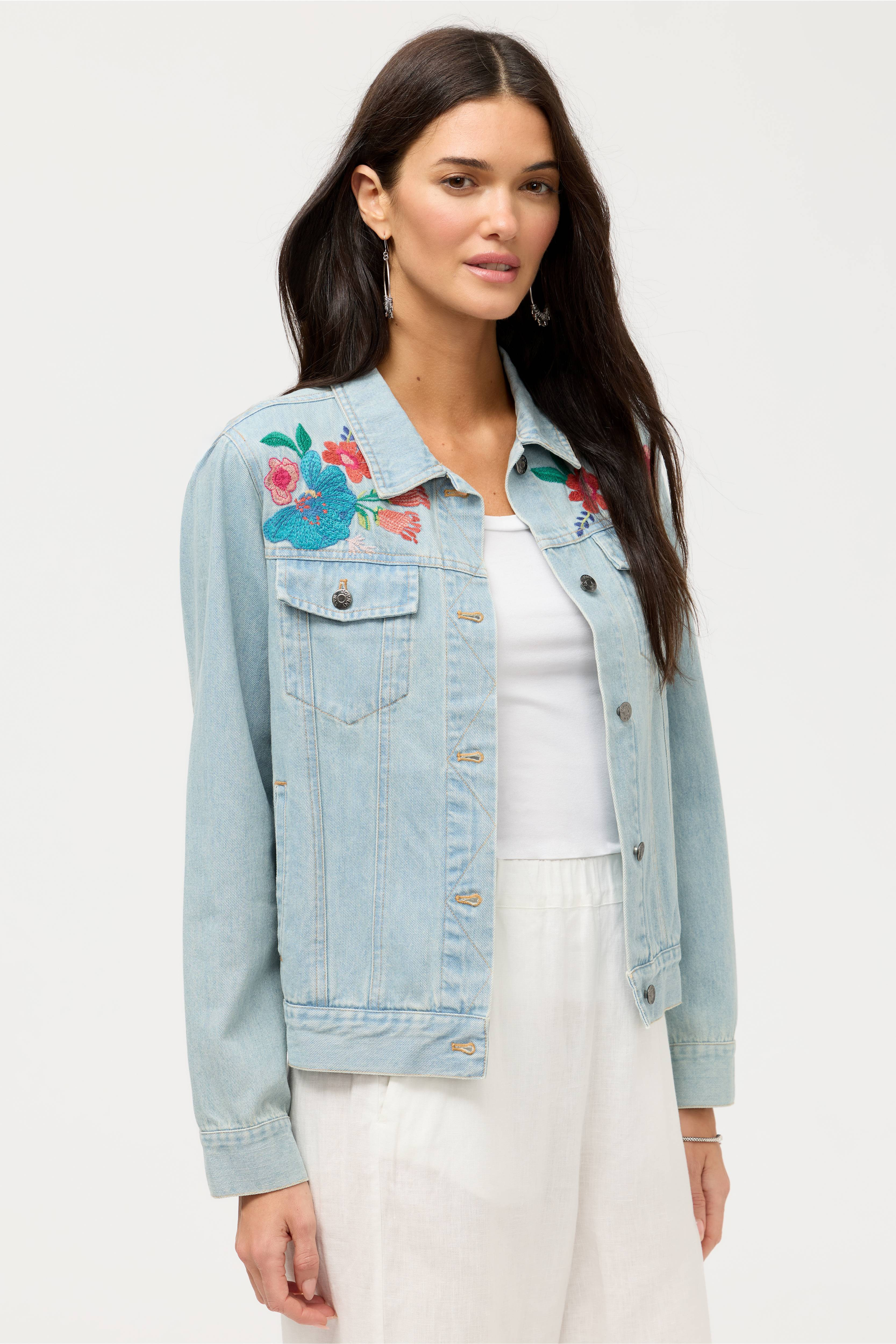 SOLINE DENIM JACKET
                                
                                    
       ... | Johnny Was