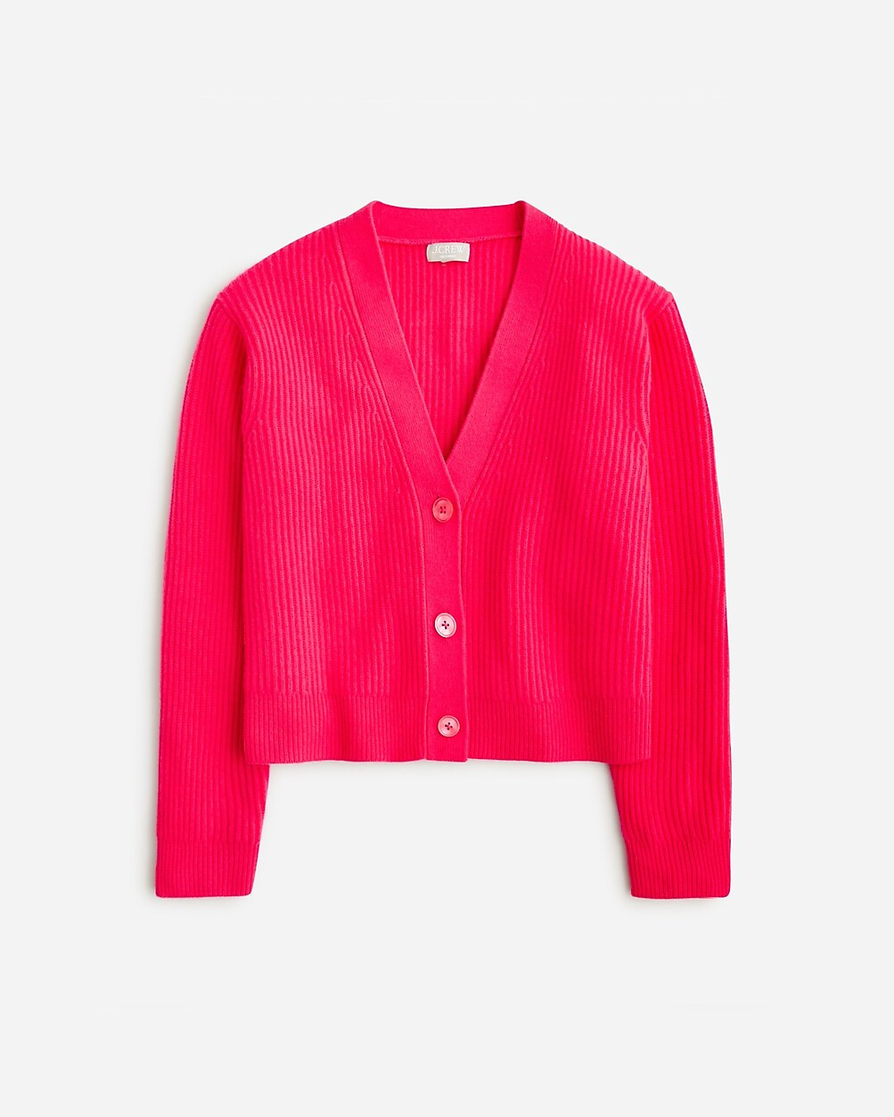 Ribbed cashmere V-neck cardigan sweater | J. Crew US