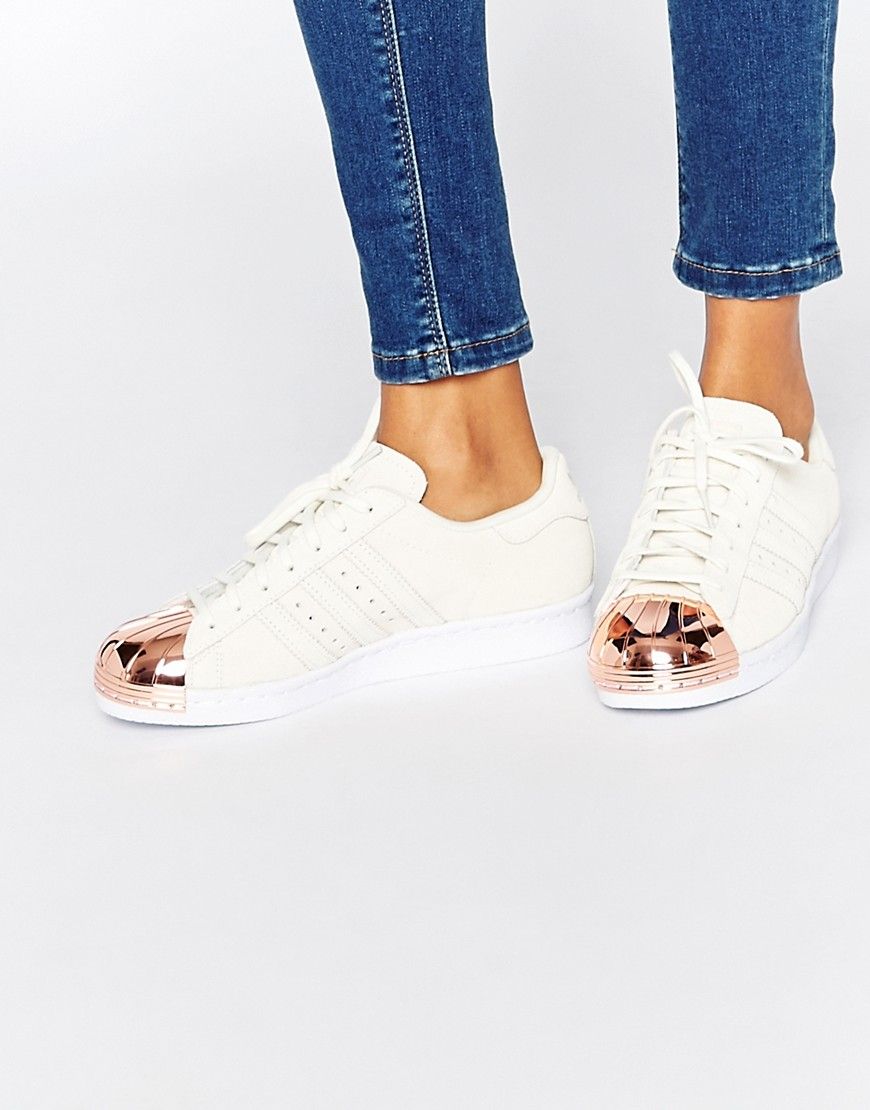 adidas Originals Superstar 80s Rose Gold Metal Toe Cap Sneakers - Off white | ASOS US