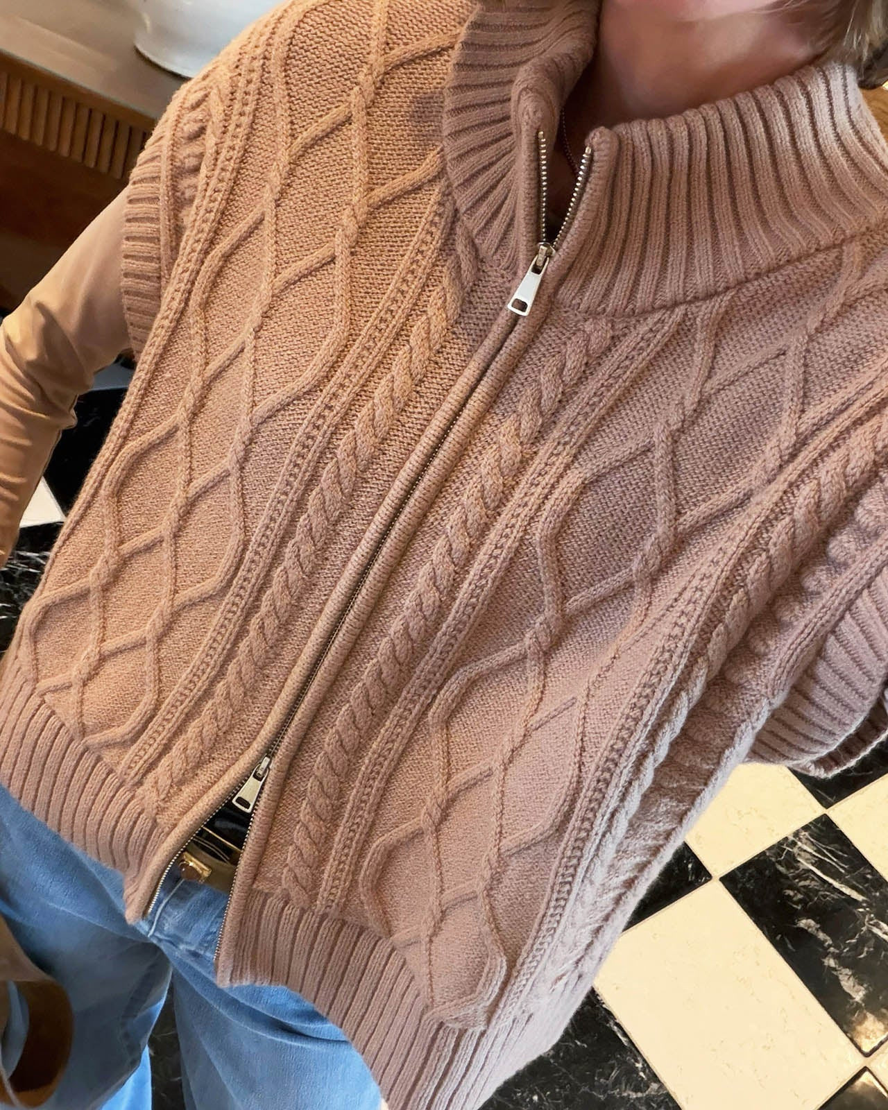 Splendid x @Cellajaneblog Cable Knit Vest | Splendid