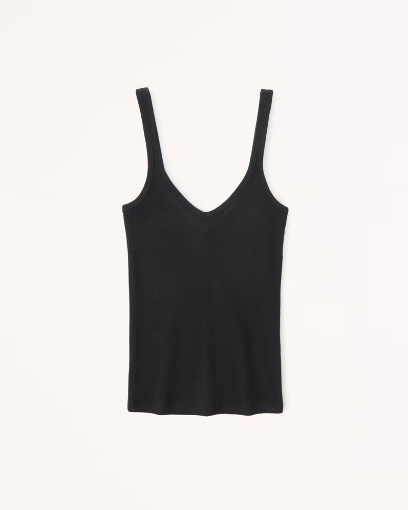Essential Rib Tuckable V-Neck Tank | Abercrombie & Fitch (US)